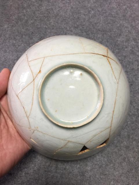 古玩陶瓷湖田窯影青釉刻花碗標本拍賣,當前價格600元