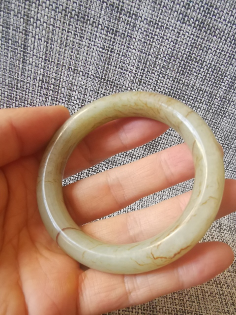古玩玉器和田玉料手鐲。清代提油風格拍賣,當前價格2222元
