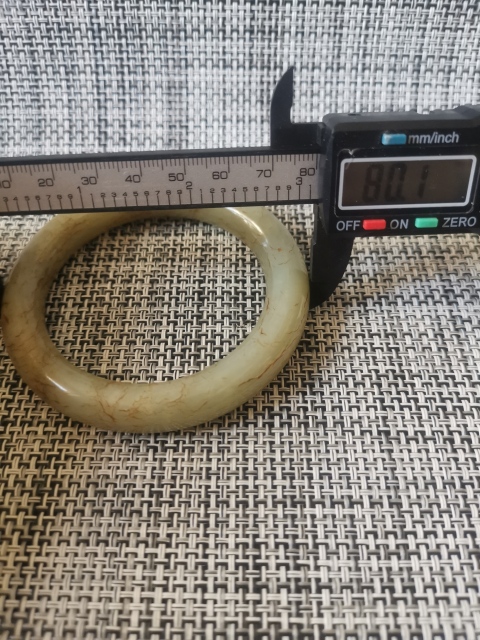 古玩玉器和田玉料手鐲。清代提油風格拍賣,當前價格2222元