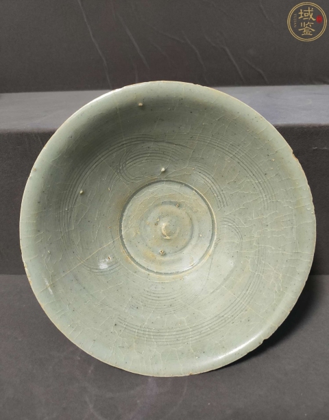 古玩陶瓷南宋影青瓷劃花斗笠盞拍賣，當前價格1666元