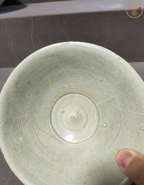 古玩陶瓷南宋影青瓷劃花斗笠盞拍賣，當前價格1666元