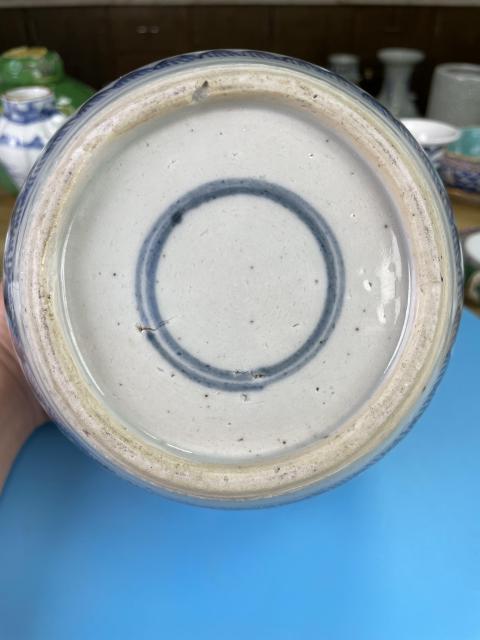 古玩陶瓷清康雍 極品青花萬壽紋大罐拍賣，當前價格8500元
