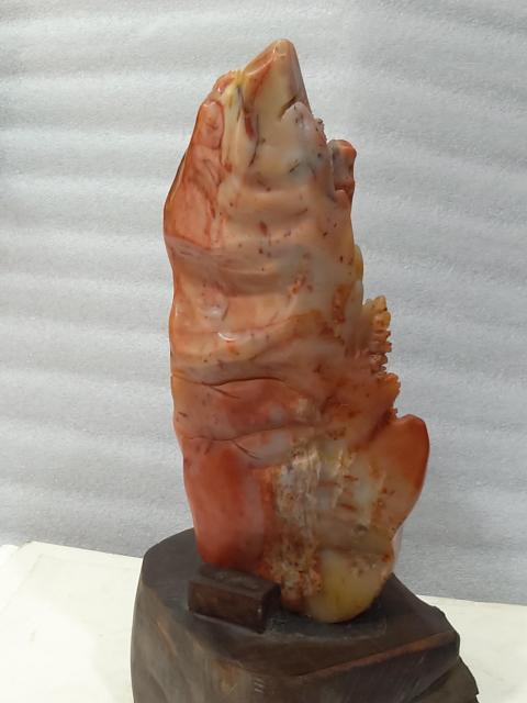 古玩雜項壽山芙蓉石雕人物山子擺件拍賣，當前價格6880元
