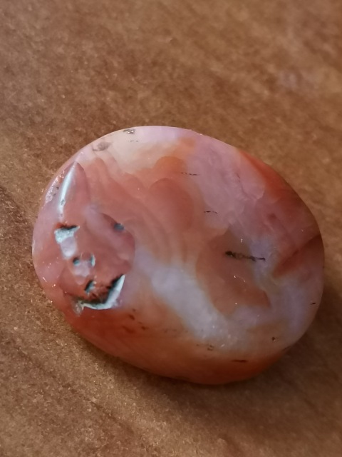 古玩玉器老瑪瑙龜背扁珠一枚拍賣，當前價格366元