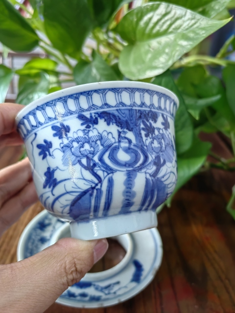 古玩陶瓷青花蓋碗拍賣，當前價格1280元