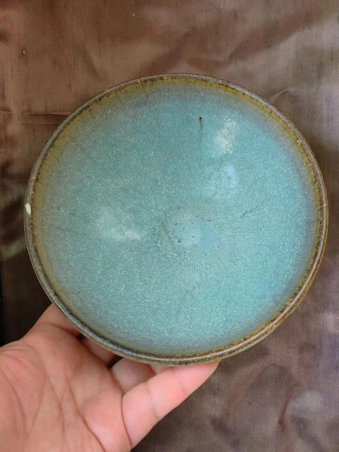 古玩陶瓷雪花元鈞窯碗鶴壁窯口大窯口銀丁修復。拍賣,當前價格4000元