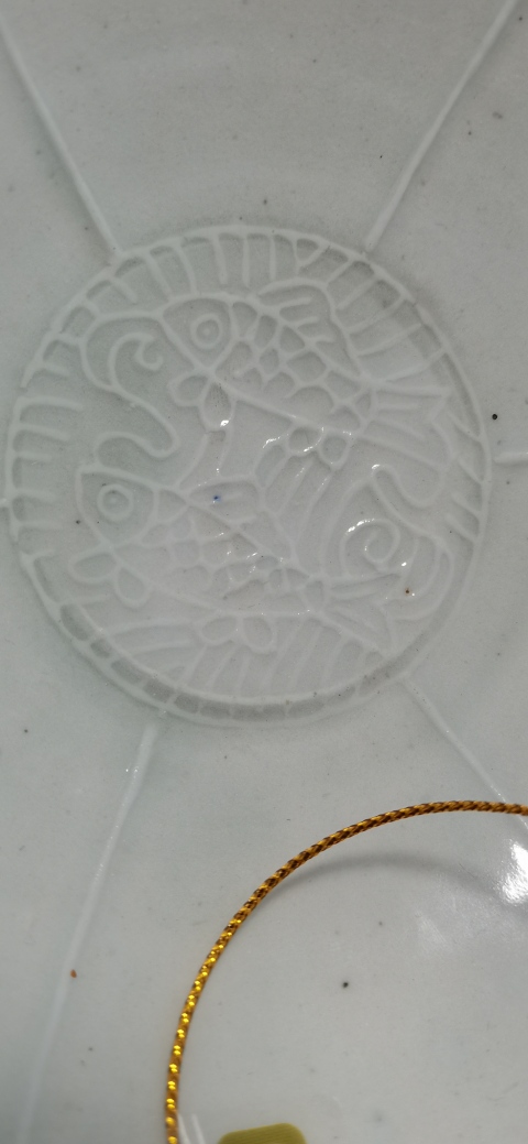 古玩陶瓷影青釉六出筋雙魚(yú)紋碗拍賣(mài)，當(dāng)前價(jià)格5600元