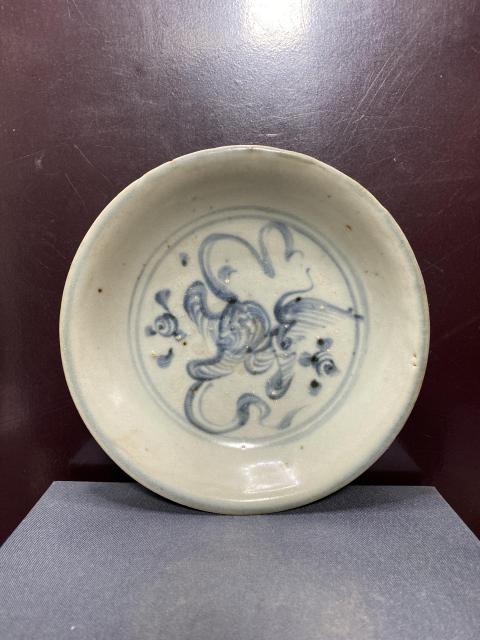 古玩陶瓷青花獅子繡球圖盤拍賣,當前價格1980元
