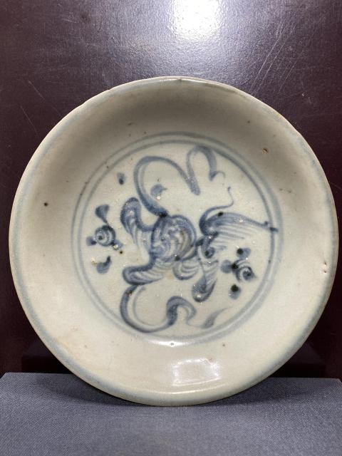 古玩陶瓷青花獅子繡球圖盤拍賣,當前價格1980元