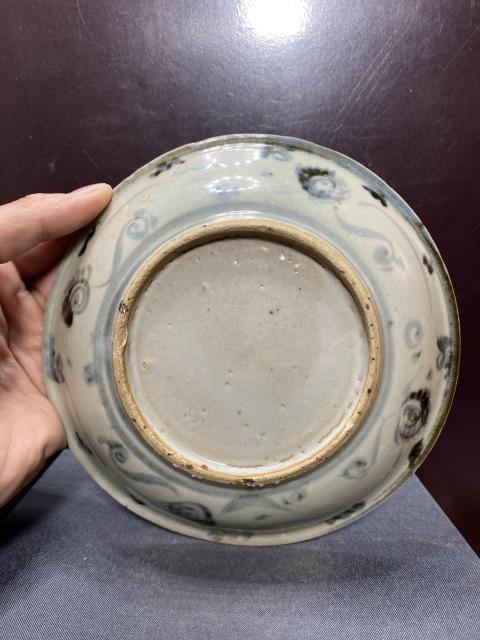 古玩陶瓷青花獅子繡球圖盤拍賣,當前價格1980元