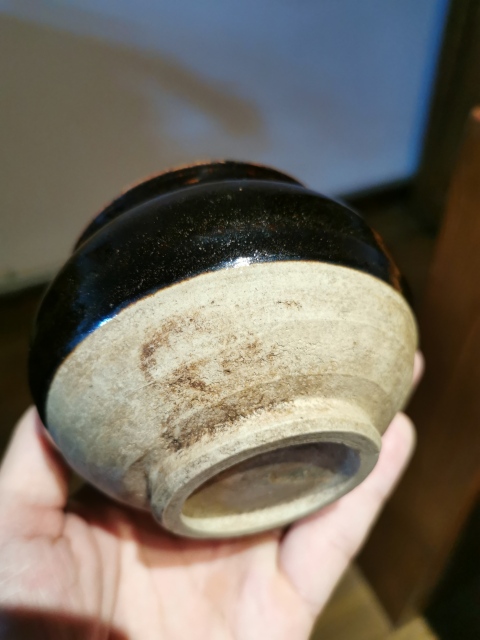 古玩陶瓷元代?磁州窯黑釉茶入拍賣,當前價格777元