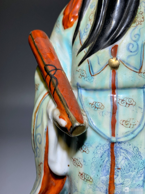 古玩陶瓷【平臺實物保真】民國晚期粉彩福星人物塑像拍賣,當(dāng)前價格688元