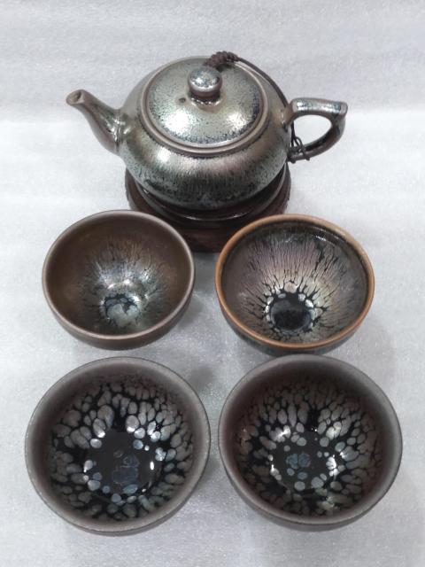 古玩雜項建窯茶壺、茶杯拍賣,當前價格880元