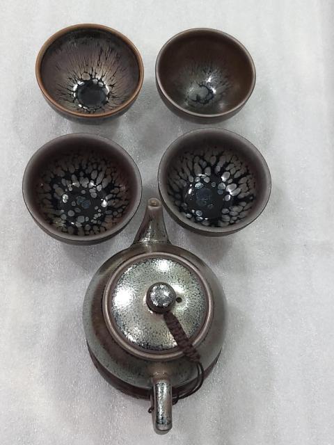 古玩雜項建窯茶壺、茶杯拍賣,當前價格880元