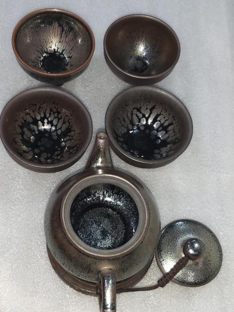古玩雜項建窯茶壺、茶杯拍賣,當前價格880元