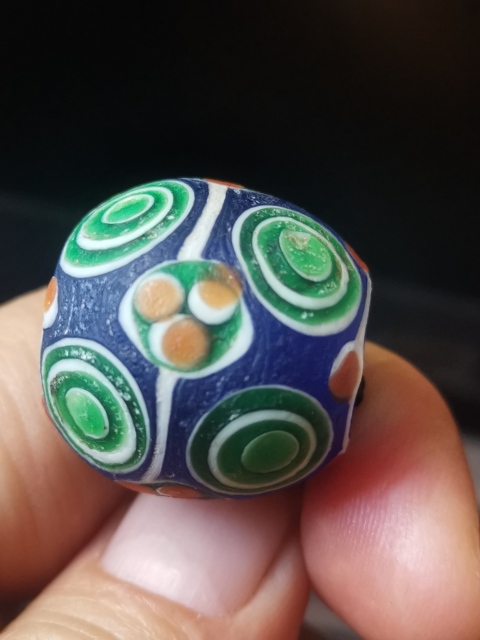 古玩雜項蜻蜓眼琉璃珠拍賣，當前價格4444元