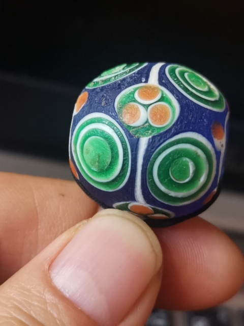 古玩雜項蜻蜓眼琉璃珠拍賣，當前價格4444元