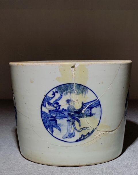 古玩陶瓷清晚期青花四美筆海拍賣，當前價格3999元