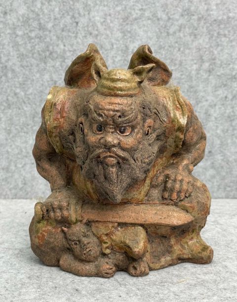 古玩陶瓷賜福鎮(zhèn)宅圣君鐘馗拍賣，當前價格6999元