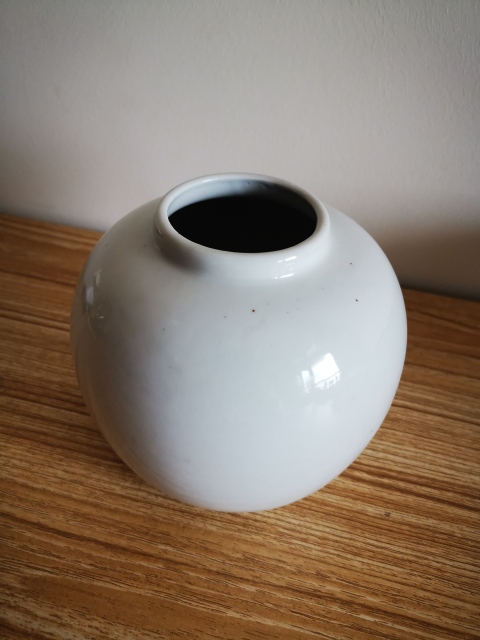 古玩陶瓷白釉蓮子大罐拍賣，當前價格750元