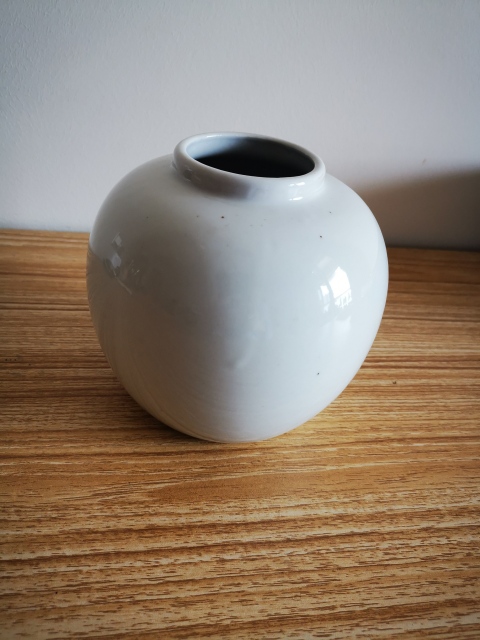 古玩陶瓷白釉蓮子大罐拍賣，當前價格750元