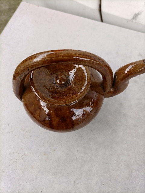 古玩陶瓷黃釉茶壺拍賣，當前價格300元