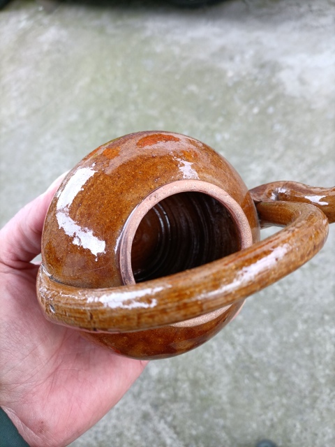 古玩陶瓷黃釉茶壺拍賣，當前價格300元