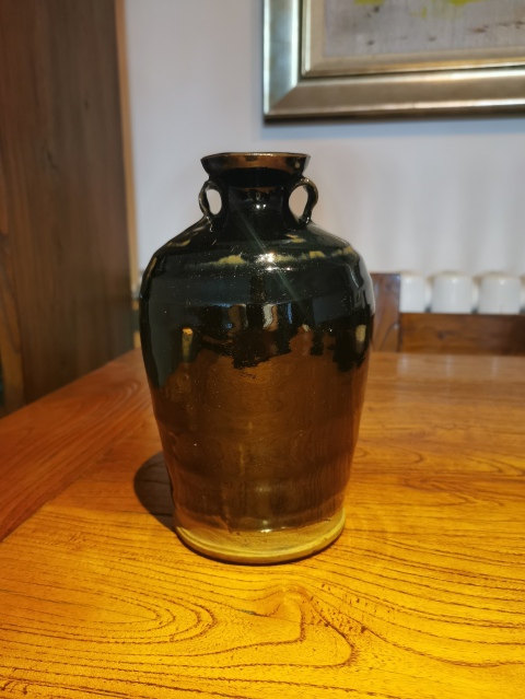 古玩陶瓷清中早·黑釉雙系瓶拍賣,當前價格999元