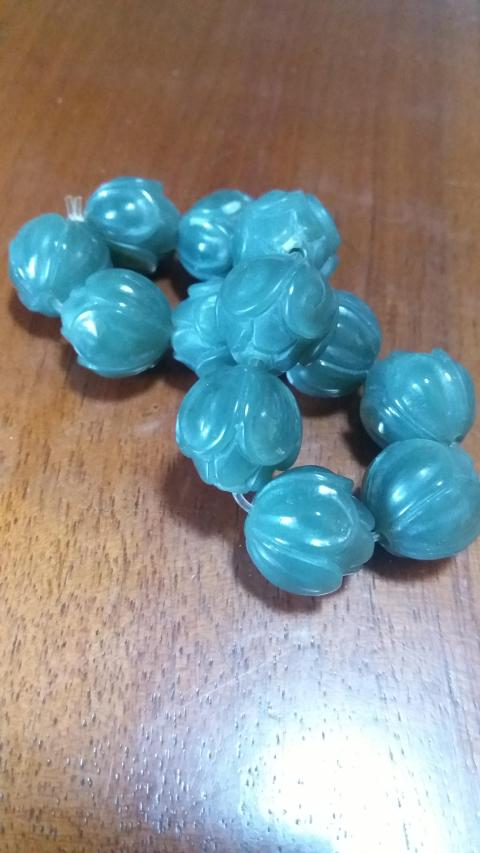 古玩雜項(xiàng)玉雕蓮花珠子手串460拍賣(mài)，當(dāng)前價(jià)格460元
