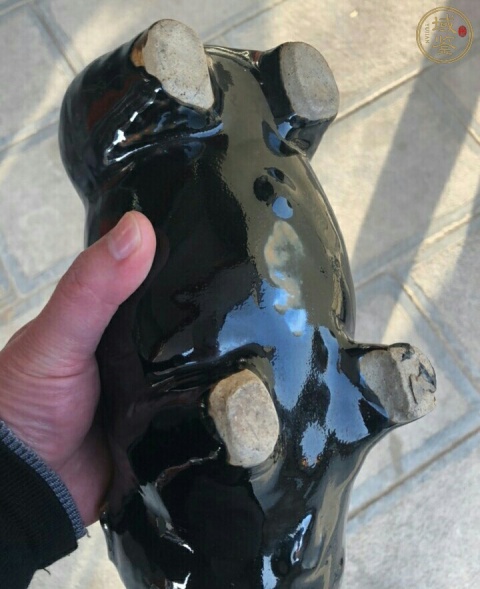 古玩陶瓷黑釉仿生瓷拍賣，當前價格2300元