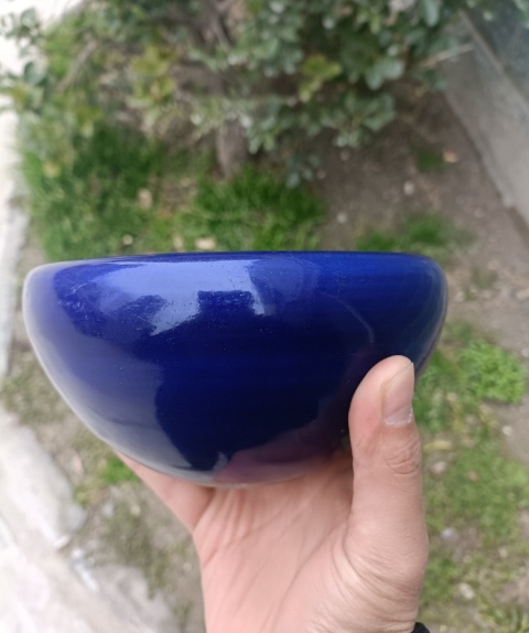 古玩陶瓷清中晚·霽藍(lán)釉香爐真品鑒賞圖