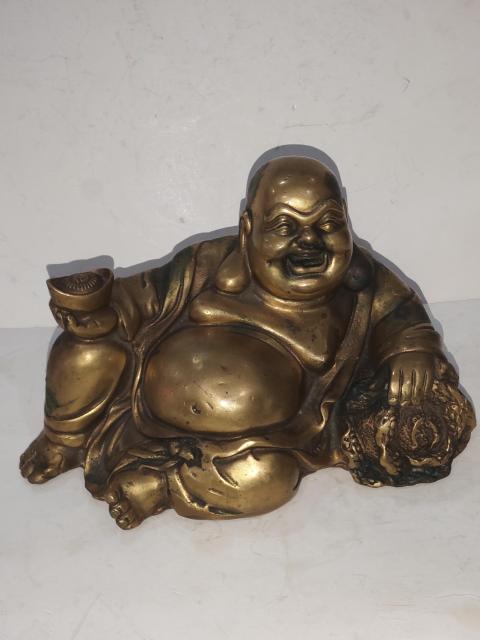 古玩雜項銅彌勒佛擺件拍賣，當前價格468元
