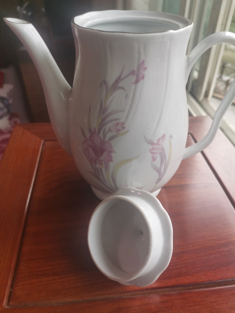 古玩陶瓷彩繪花卉紋茶壺拍賣,當前價格480元