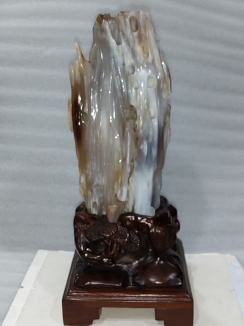 古玩雜項緬甸樹化玉擺件拍賣,當前價格5800元