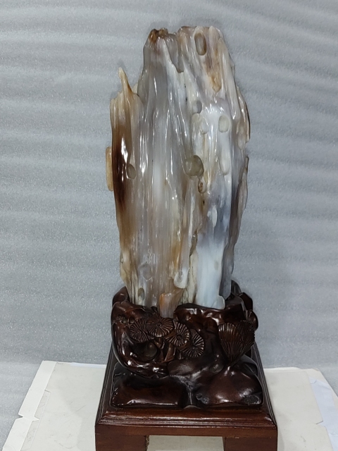 古玩雜項緬甸樹化玉擺件拍賣,當前價格5800元