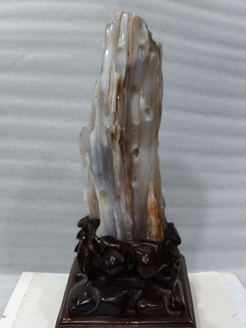 古玩雜項緬甸樹化玉擺件拍賣,當前價格5800元