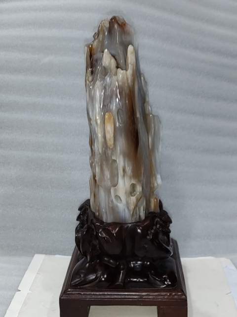 古玩雜項緬甸樹化玉擺件拍賣,當前價格5800元