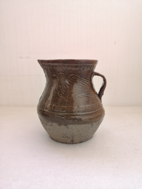 古玩陶瓷醬釉印花鳥紋花澆拍賣，當(dāng)前價格680元