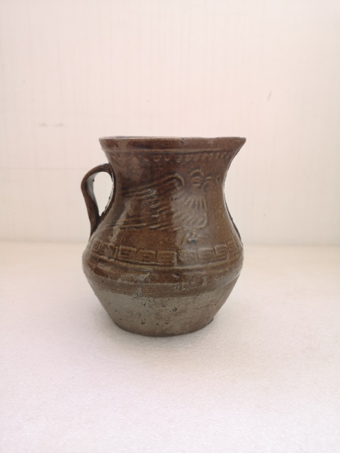 古玩陶瓷醬釉印花鳥紋花澆拍賣，當(dāng)前價格680元