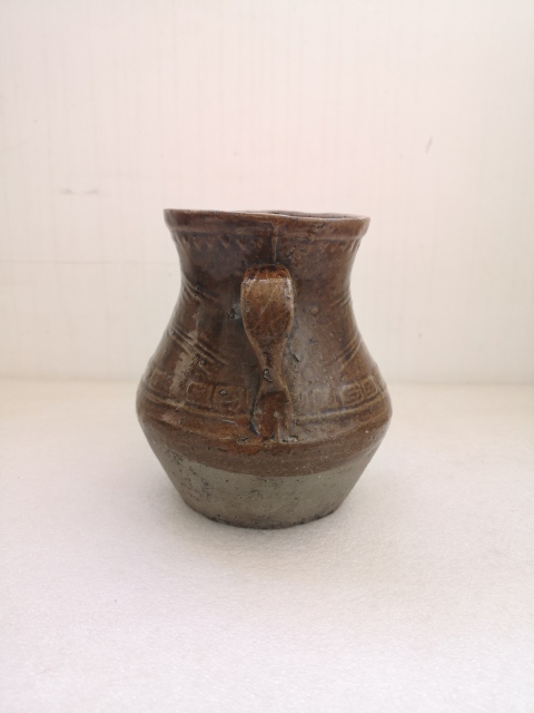 古玩陶瓷醬釉印花鳥紋花澆拍賣，當(dāng)前價格680元