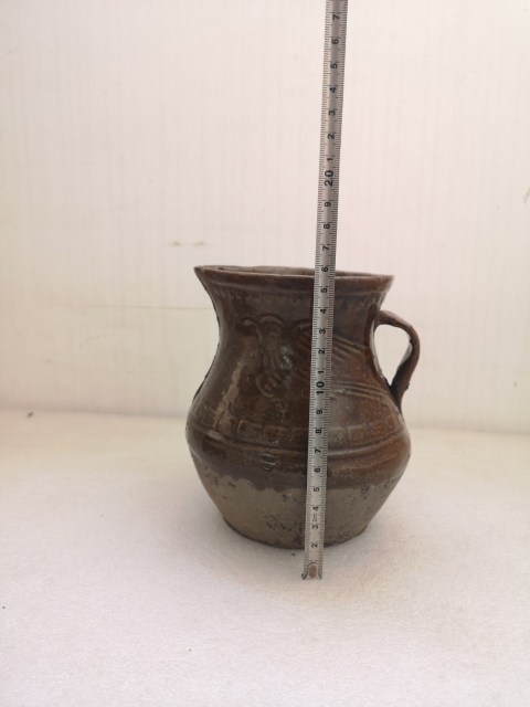 古玩陶瓷醬釉印花鳥紋花澆拍賣，當(dāng)前價格680元