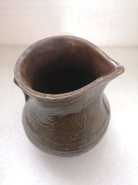 古玩陶瓷醬釉印花鳥紋花澆拍賣，當(dāng)前價格680元