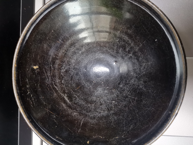古玩陶瓷耀州窯黑釉大碗拍賣,當前價格4600元