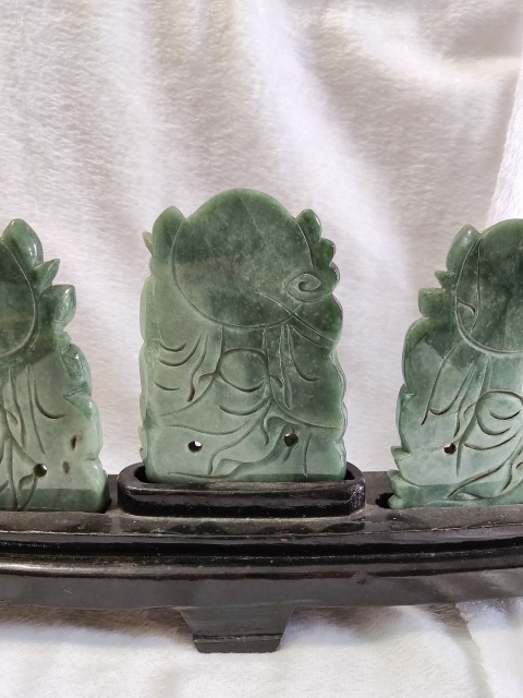 古玩雜項翡翠雕福祿壽三星擺件拍賣,當前價格6888元