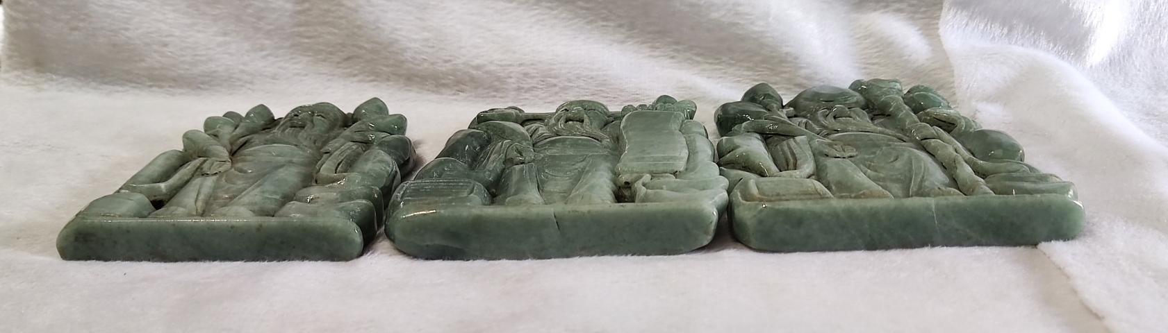 古玩雜項翡翠雕福祿壽三星擺件拍賣,當前價格6888元