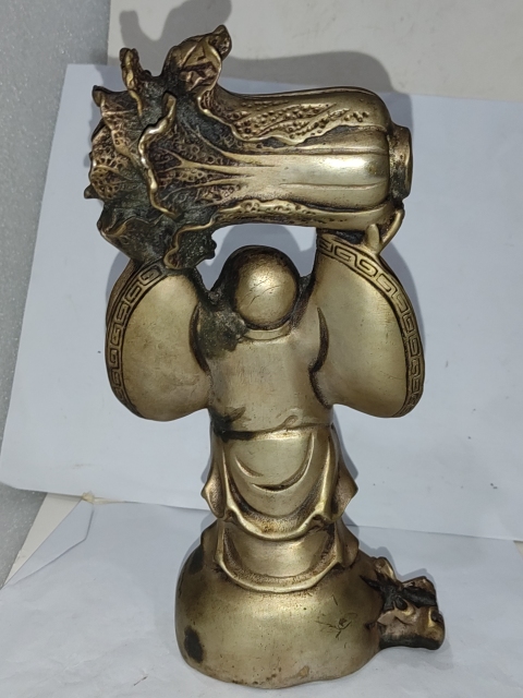 古玩雜項白銅彌勒佛擺件拍賣，當(dāng)前價格288元