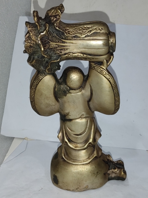 古玩雜項白銅彌勒佛擺件拍賣，當(dāng)前價格288元