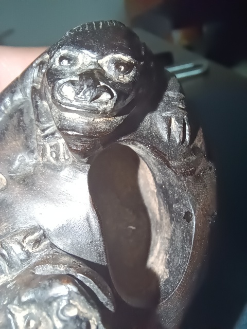 古玩雜項清代紅木雕螭虎香插拍賣，當前價格3800元