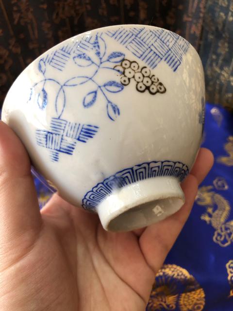 古玩陶瓷民國-葡萄紋茶盞拍賣，當前價格308元