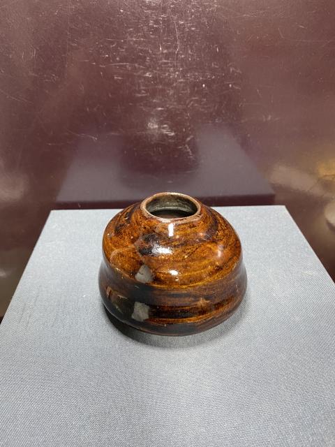 古玩陶瓷清代.紫金釉葫蘆形水盂拍賣，當前價格2880元